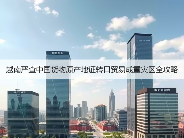 越南严查中国货物原产地证转口贸易成重灾区全攻略(图2) 越南严查中国货物原产地证转口贸易成重灾区全攻略(图2)