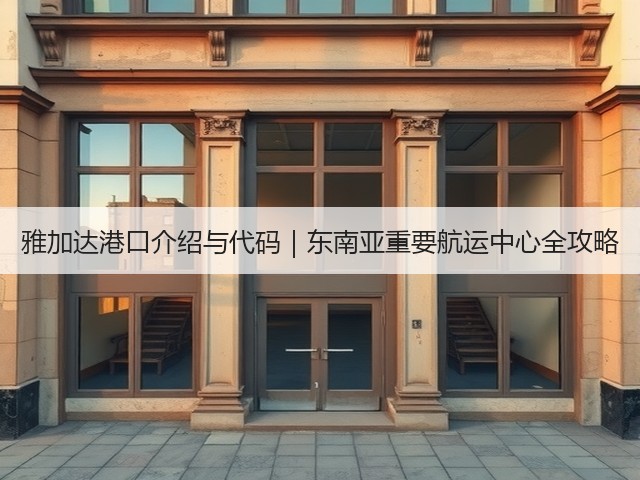 雅加达港口介绍与代码｜东南亚重要航运中心全攻略(图1)