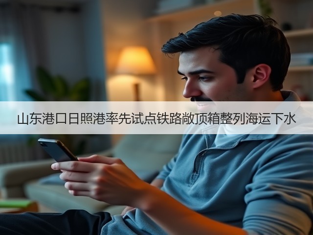 山东港口日照港率先试点铁路敞顶箱整列海运下水(图1)