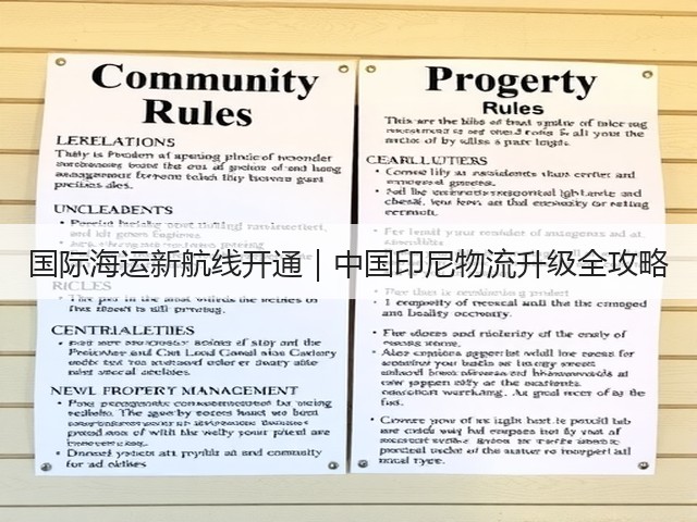 国际海运新航线开通｜中国印尼物流升级全攻略(图1)