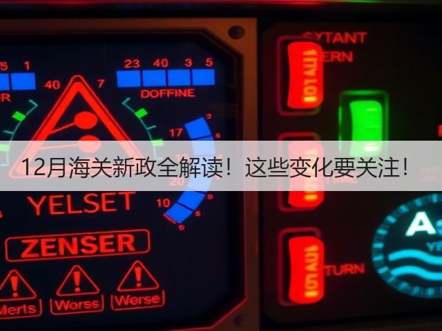 12月海关新政全解读！这些变化要关注！(图1)