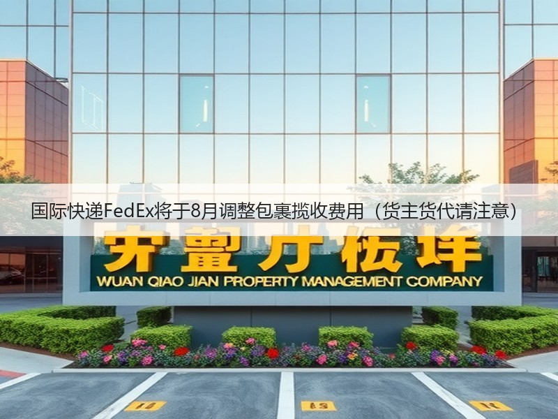 国际快递FedEx将于8月调整包裹揽收费用（货主货代请注意）