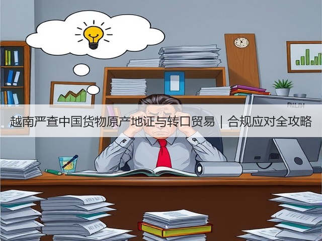 越南严查中国货物原产地证与转口贸易｜合规应对全攻略(图1)