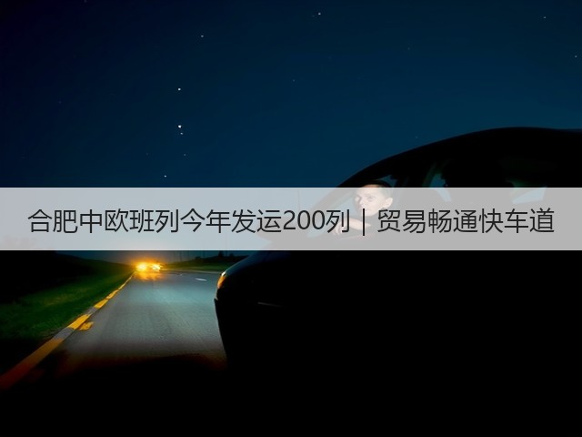 合肥中欧班列今年发运200列｜贸易畅通快车道(图1)
