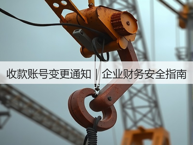 收款账号变更通知｜企业财务安全指南
