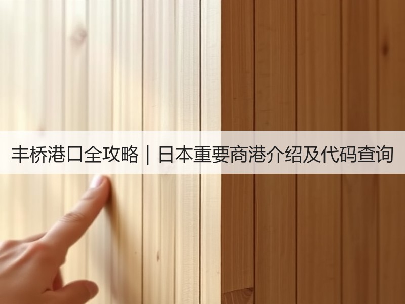 丰桥港口全攻略｜日本重要商港介绍及代码查询
