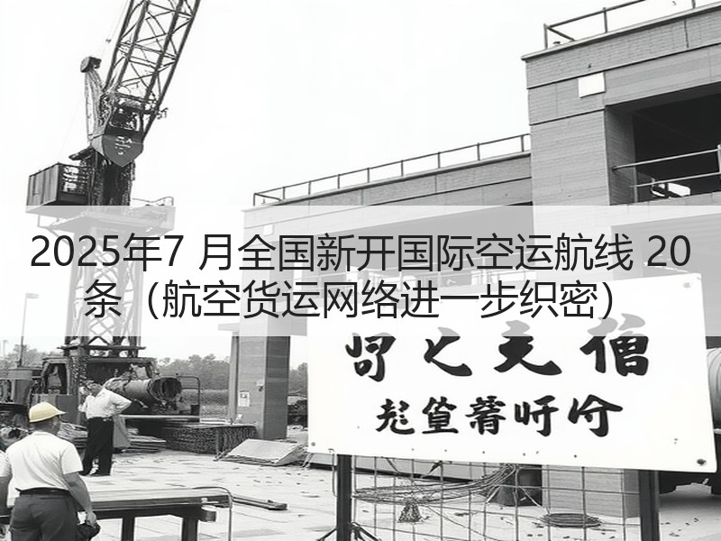 2025年7 月全国新开国际空运航线 20 条（航空货运网络进一步织密）