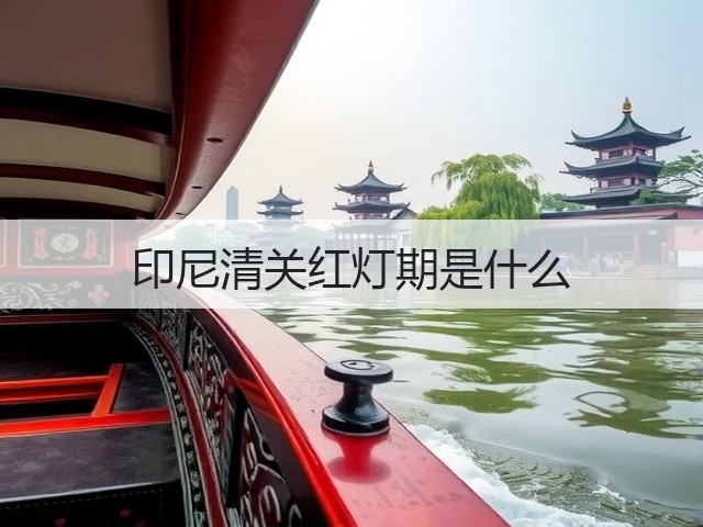 印尼清关红灯期是什么(图1)