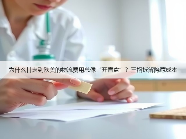 为什么甘肃到欧美的物流费用总像“开盲盒”?三招拆解隐藏成本(图1) 为什么甘肃到欧美的物流费用总像“开盲盒”?三招拆解隐藏成本(图1)