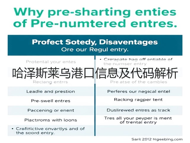 哈泽斯莱乌港口信息及代码解析(图2)