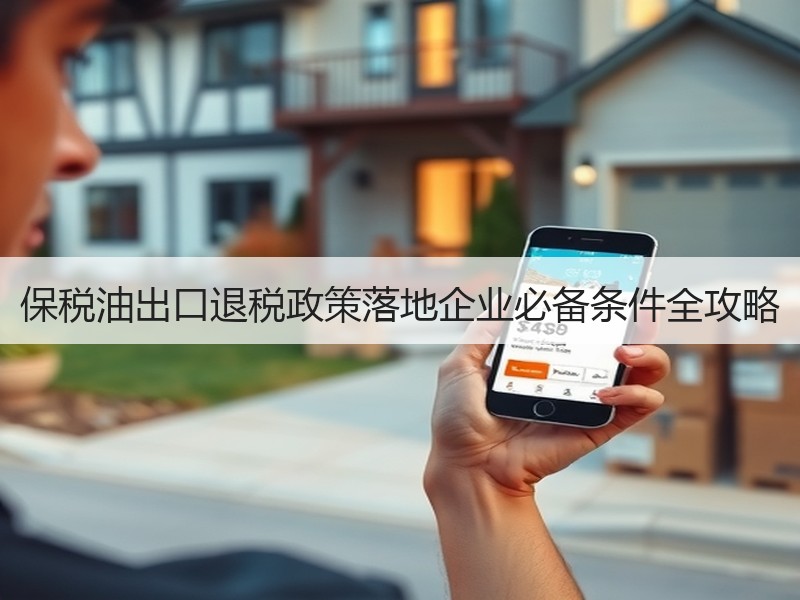 保税油出口退税政策落地企业必备条件全攻略