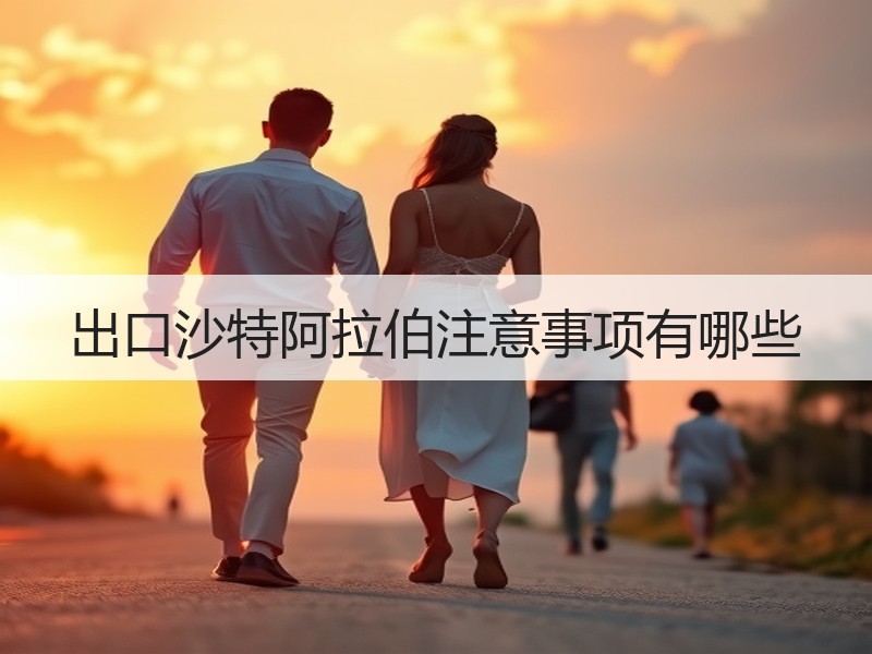 出口沙特阿拉伯注意事项有哪些