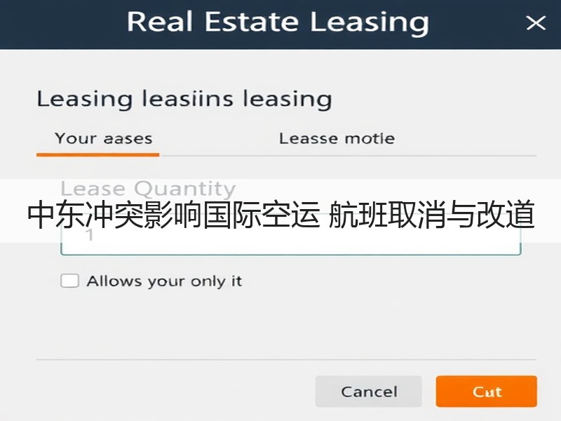 中东冲突影响国际空运 航班取消与改道