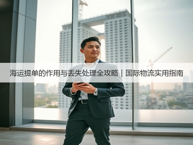 海运提单的作用与丢失处理全攻略｜国际物流实用指南(图1)