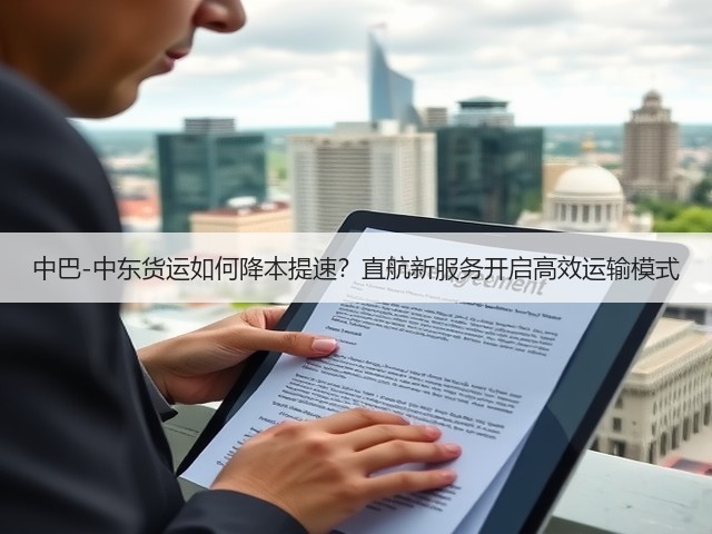 中巴-中东货运如何降本提速?直航新服务开启高效运输模式(图3) 中巴-中东货运如何降本提速?直航新服务开启高效运输模式(图3)