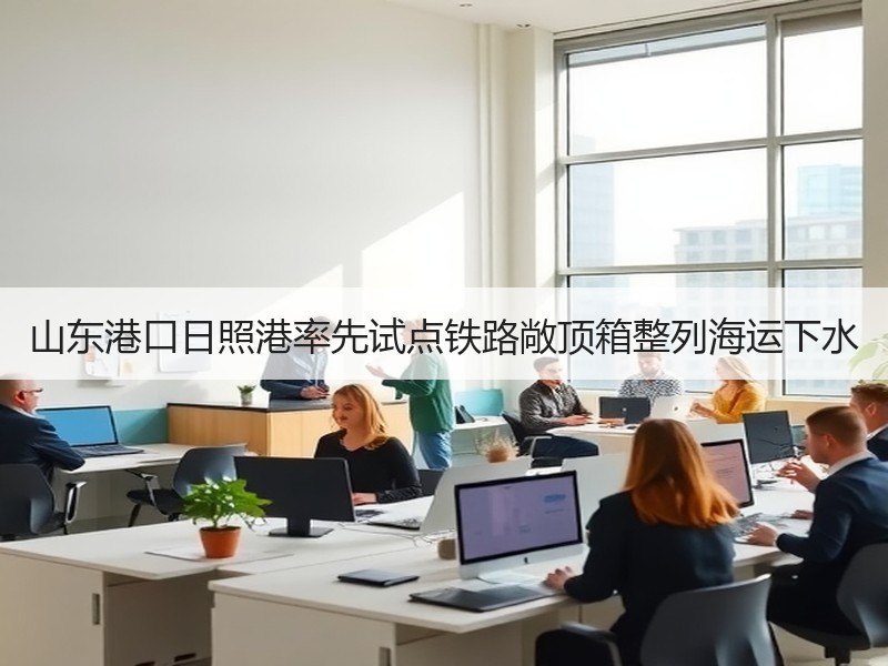 山东港口日照港率先试点铁路敞顶箱整列海运下水