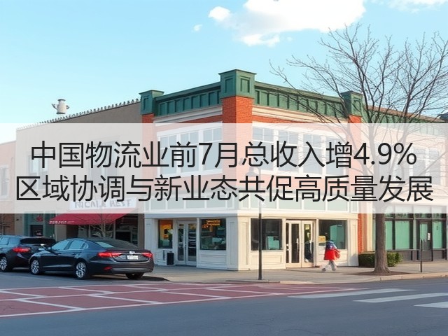 中国物流业前7月总收入增4.9% 区域协调与新业态共促高质量发展(图3)