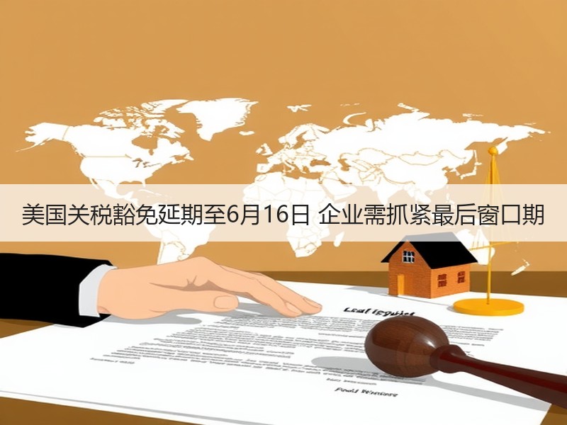 美国关税豁免延期至6月16日 企业需抓紧最后窗口期