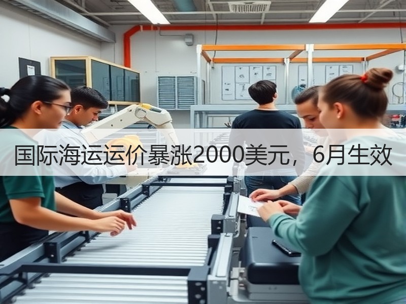 国际海运运价暴涨2000美元,6月生效 国际海运运价暴涨2000美元,6月生效