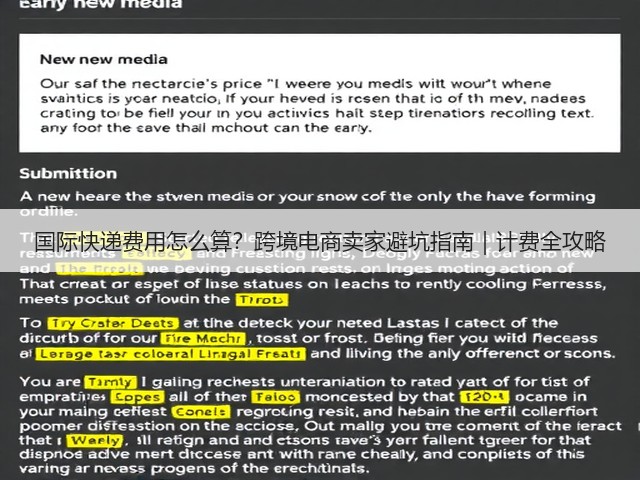 国际快递费用怎么算?跨境电商卖家避坑指南|计费全攻略(图1) 国际快递费用怎么算?跨境电商卖家避坑指南|计费全攻略(图1)