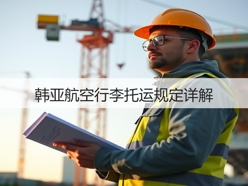韩亚航空行李托运规定详解