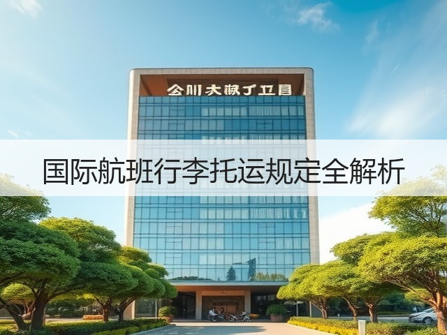 国际航班行李托运规定全解析(图1)