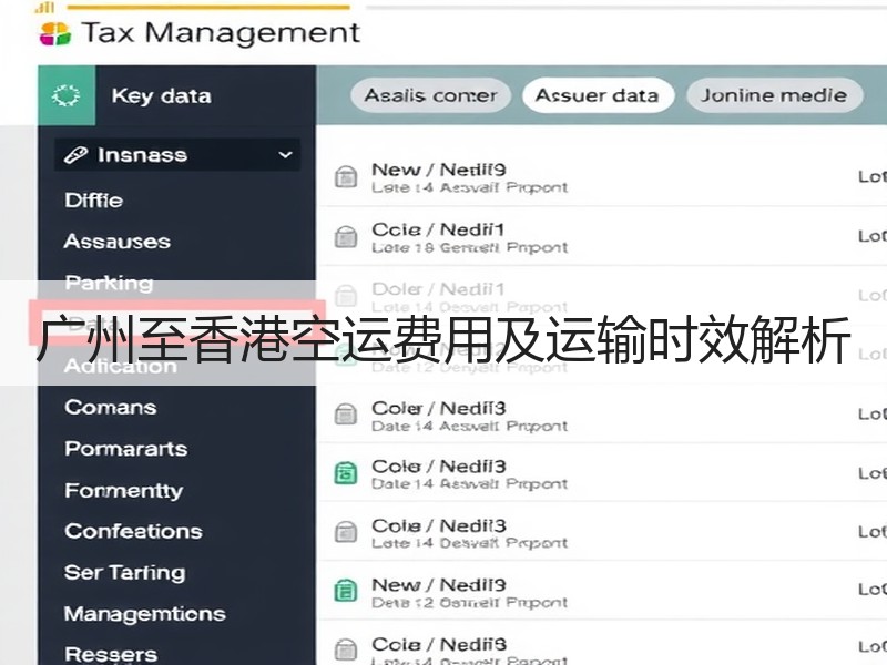 广州至香港空运费用及运输时效解析