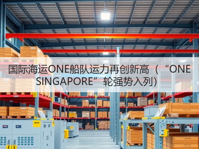 国际海运ONE船队运力再创新高(“ONE SINGAPORE”轮强势入列)(图1) 国际海运ONE船队运力再创新高(“ONE SINGAPORE”轮强势入列)(图1)
