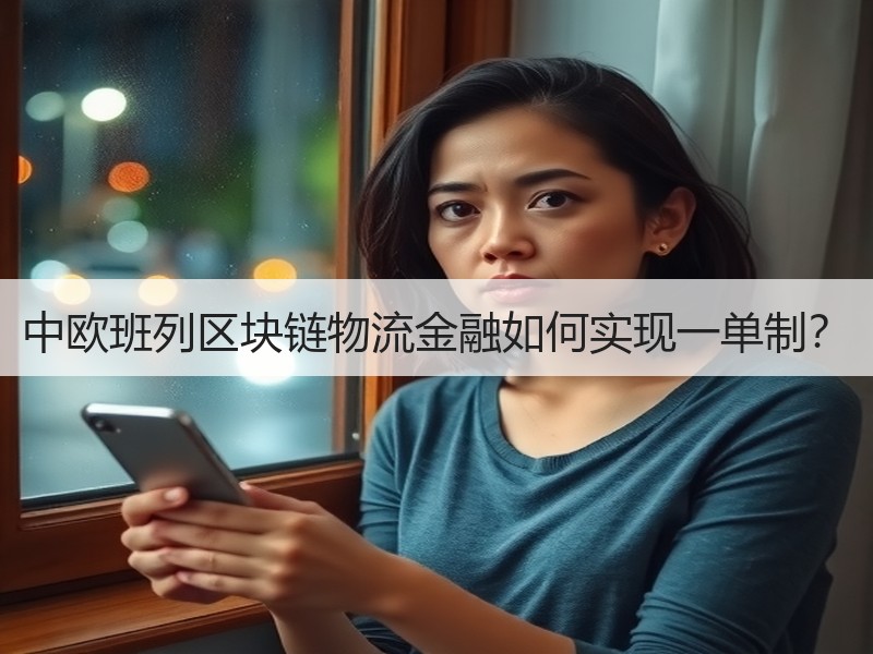 中欧班列区块链物流金融如何实现一单制？