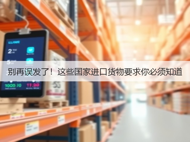 别再误发了!这些国家进口货物要求你必须知道(图3) 别再误发了!这些国家进口货物要求你必须知道(图3)