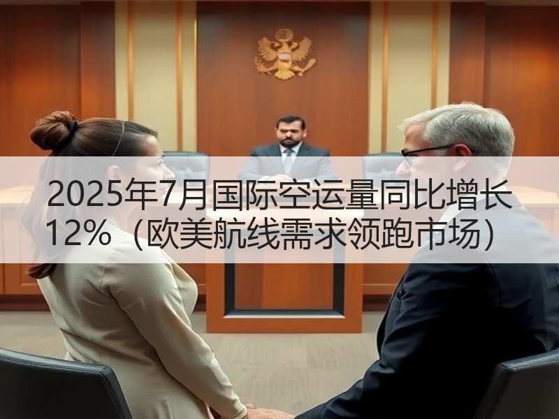 2025年7月国际空运量同比增长 12%（欧美航线需求领跑市场）
