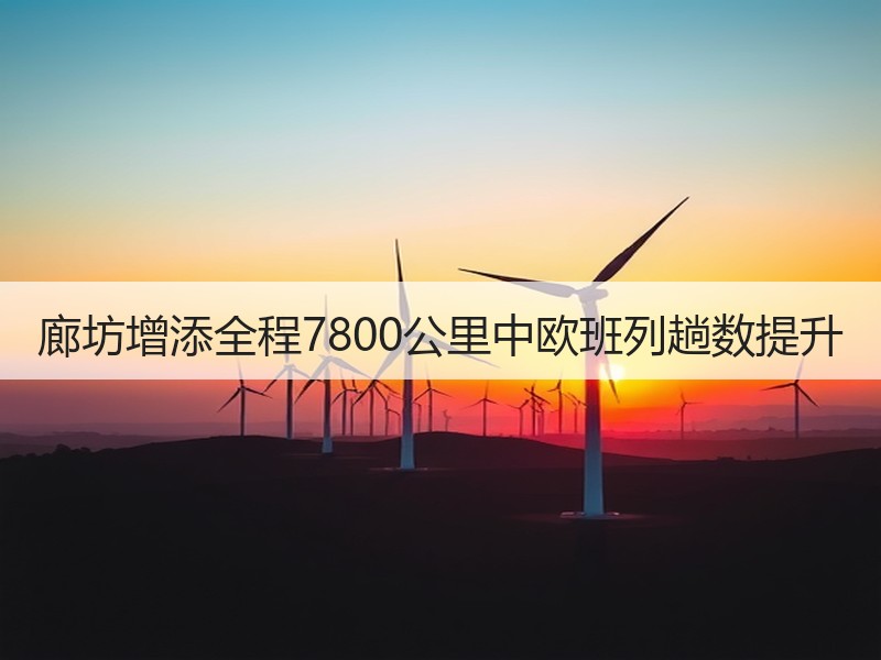 廊坊增添全程7800公里中欧班列趟数提升