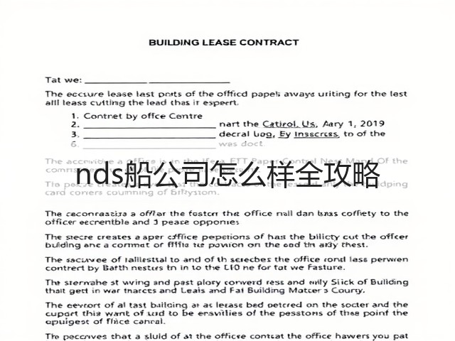 nds船公司怎么样全攻略(图2)