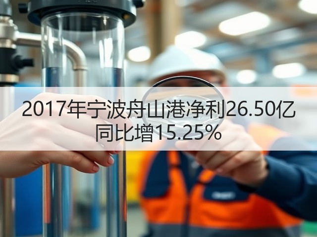 2017年宁波舟山港净利26.50亿 同比增15.25%(图3)